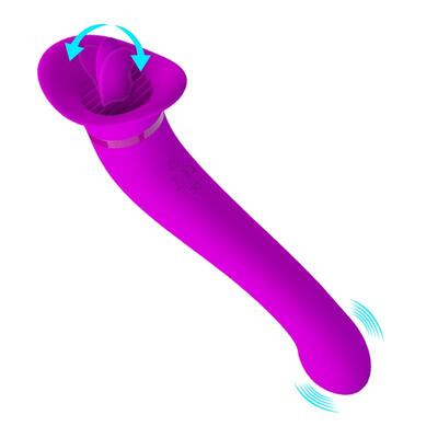 Vibrador con lengua estimuladora Faust 2