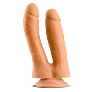 Dildo doble natural realista Twin 18 cm 2