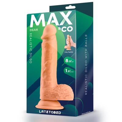 Dildo realista con testiculos natural Dean 21 cm 4