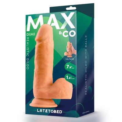 Dildo realista con testiculos natural Dimi 20 cm 4