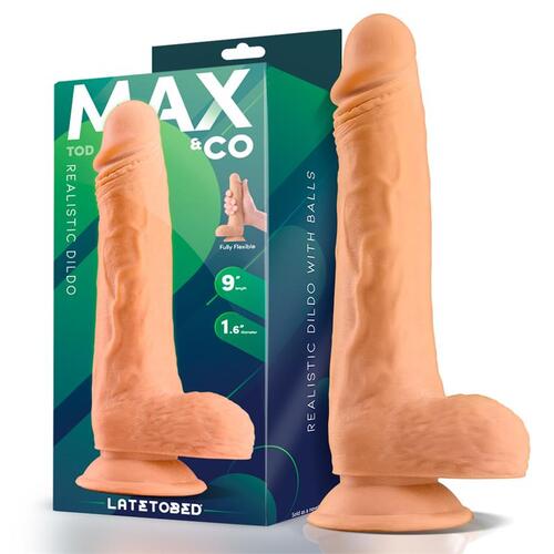 Dildo realista con testiculos natural Tod 23 cm