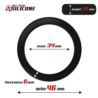 Anillo para el pene de silicona liquida 2 34 cm 2