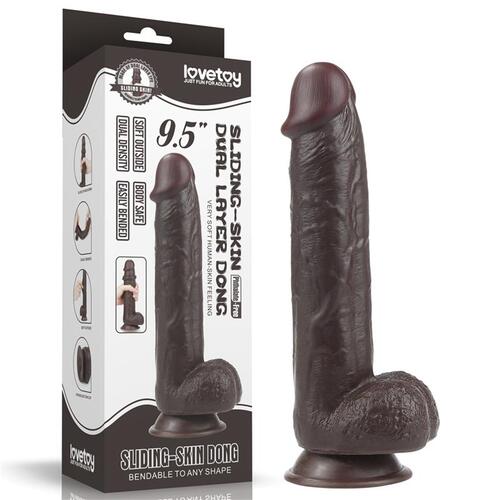 Dildo de doble capa Sliding 24 cm