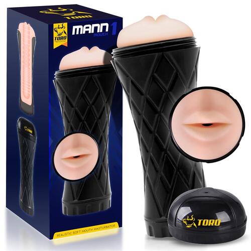 Masturbador masculino realista forma boca Mann 1