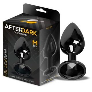 Plug anal metalico con joya Blackgem 2