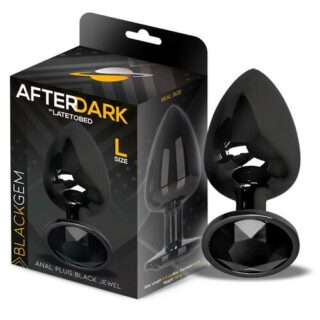 Plug anal metalico con joya Blackgem