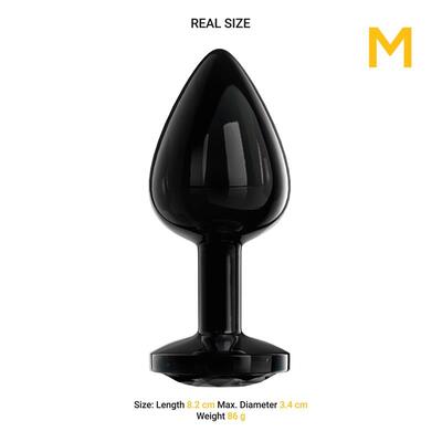 Plug anal metalico con joya Blackgem 5
