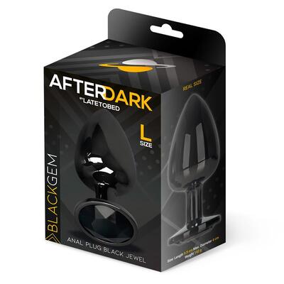 Plug anal metalico con joya Blackgem 9