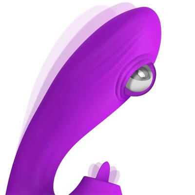 Vibrador con bola pulsante y lengua estimuladora 5