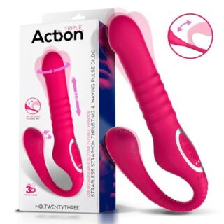 Vibrador doble con vibracion y thrusting