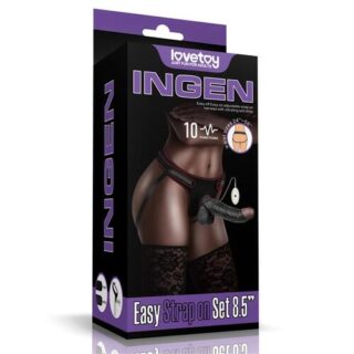 Arnes ajustable con dildo de 215 cm y 10 funciones