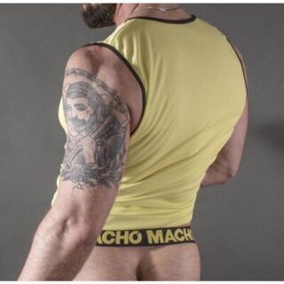 Camiseta amarilla de corte deportivo Macho 2