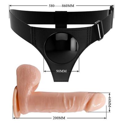 Arnés con dildo realista de 20 cm Tom 8