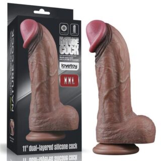 Dildo de silicona de doble capa XXL
