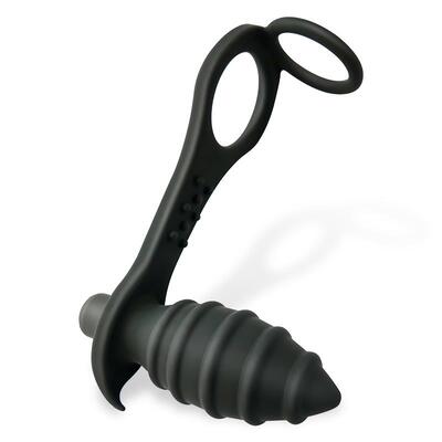Plug anal con vibración y anillo para testículos Aksten 2
