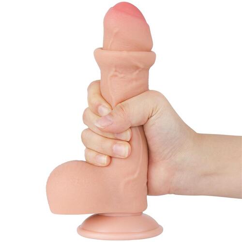 Dildo Dual Layer piel deslizante 18,3 cm