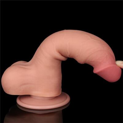 Dildo Dual Layer piel deslizante 20 cm 2 5