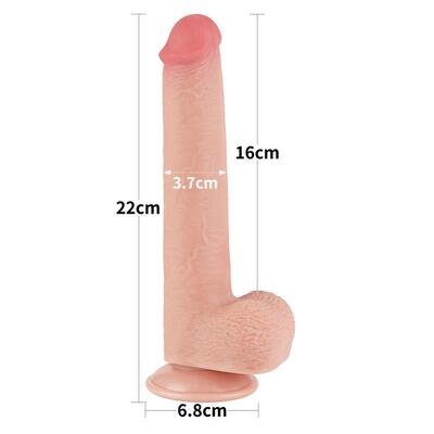 Dildo Dual Layer piel deslizante 22 cm 11