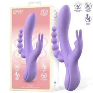 Vibrador de silicona líquida con cadena anal Lindsay