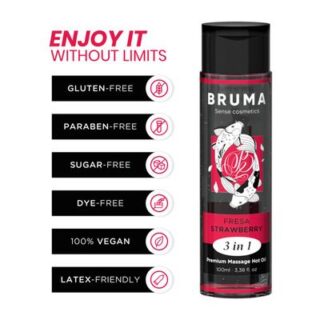 Aceite de masaje Premium efecto calor sabor fresa 2