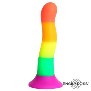 Dildo color arcoiris 18 cm 2