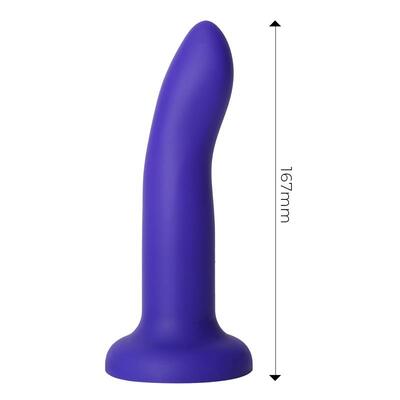 Dildo con vibración cambia de color azul púrpura 17 cm 2