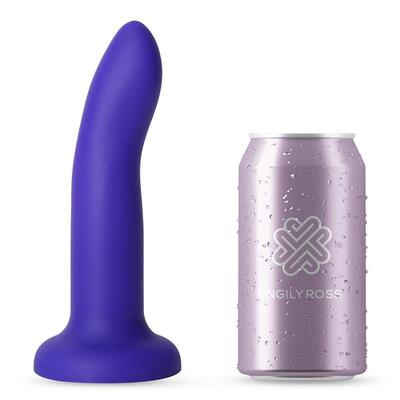 Dildo con vibración cambia de color azul púrpura 17 cm 5