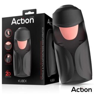 Masturbador con lengua pulsación y vibración Kubex