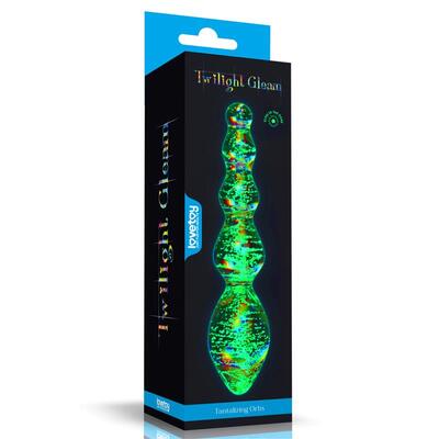 Dildo de cristal que brilla en la oscuridad Dark Twilight Gleam Tantalizing Orbs 3