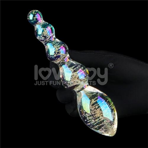 Dildo de cristal que brilla en la oscuridad Dark Twilight Gleam Tantalizing Orbs