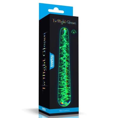 Dildo de cristal que brilla en la oscuridad Dark Twilight Slim Fantasy 3