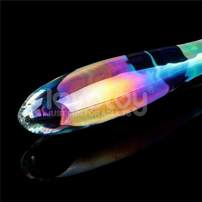 Dildo de cristal que brilla en la oscuridad Twilight Gleam Double Delight 3