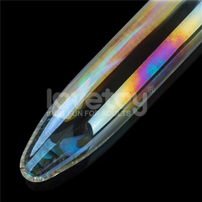 Dildo de cristal que brilla en la oscuridad Twilight Gleam Prism Glass 3