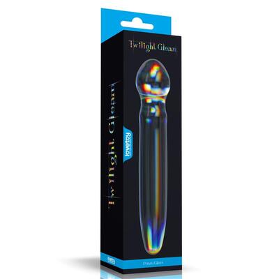 Dildo de cristal que brilla en la oscuridad Twilight Gleam Prism Glass 4