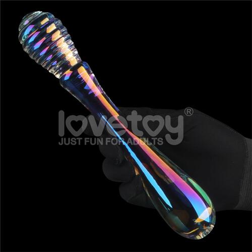 Dildo de cristal que brilla en la oscuridad Twilight Gleam Twin Pleasures