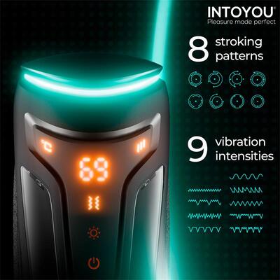Masturbador masculino con Thrusting vibración y calor Conor 12