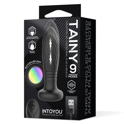 Plug anal con Thrusting y luces led Tiany 9