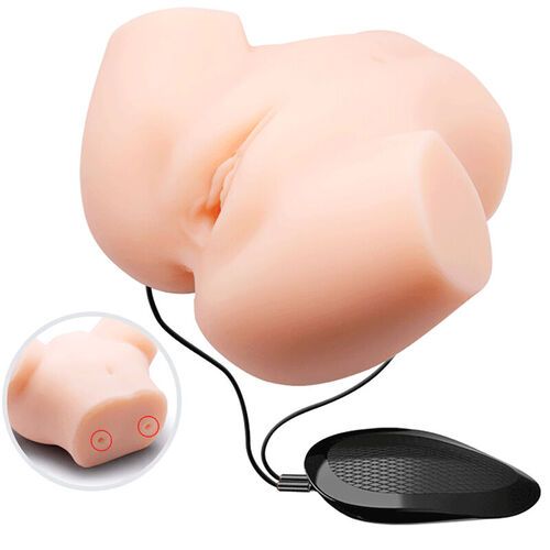 Masturbador vagina y ano realísticos con doble vibración