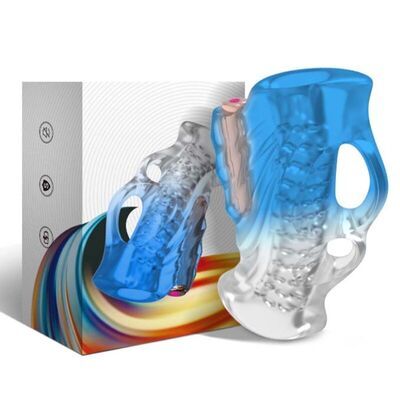 Masturbador dedal y vibrador azul degradado Armony 4