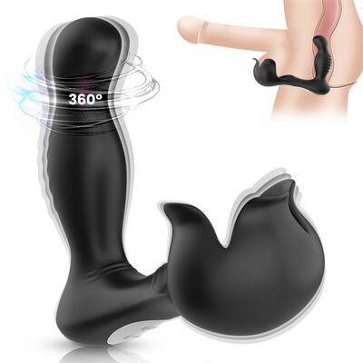 Vibrador anal y estimulador de testículos con control remoto 3