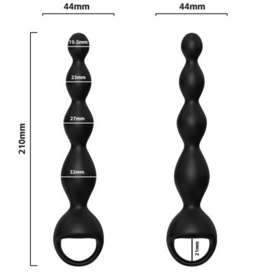 Vibrador dedal plug anal negro 2