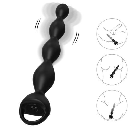 Vibrador dedal plug anal negro