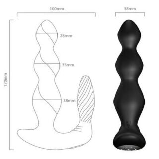 Vibrador y estimulador anal con control remoto Manfun 2