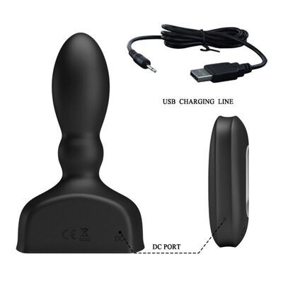 Plug anal hinchable negro con control remoto 4