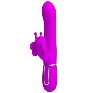 Vibrador Rabbit multifunción 4 en 1 mariposa
