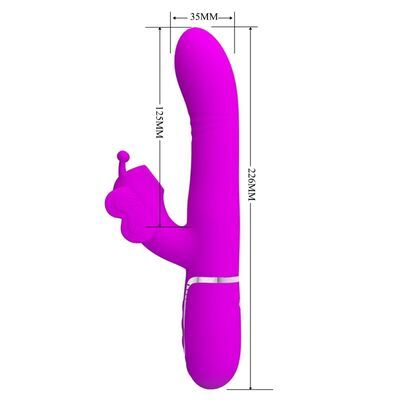 Vibrador Rabbit multifunción 4 en 1 mariposa 4