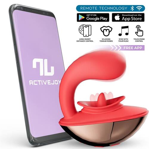 Estimulador con vibración y lengua con APP Rondy