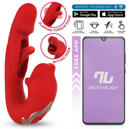 Vibrador con función de mordisqueo y Flipping con APP Mouty
