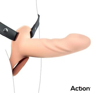 Arnés Strap On con dildo hueco de silicona Premium 5
