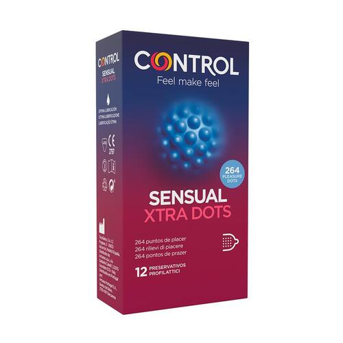 Caja de preservativos Sensual Extra Dots punteados 12 unidades